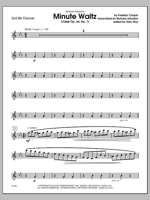 Download Richard Johnston Minute Waltz (Valse Op. 64, No. 1) - 2n Sheet Music