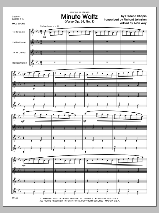 Download Richard Johnston Minute Waltz (Valse Op. 64, No. 1) - Fu Sheet Music