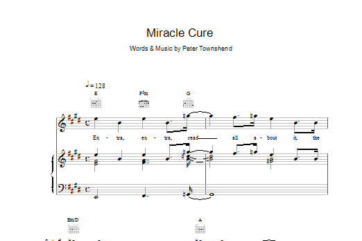 The Who Miracle Cure sheet music notes printable PDF score