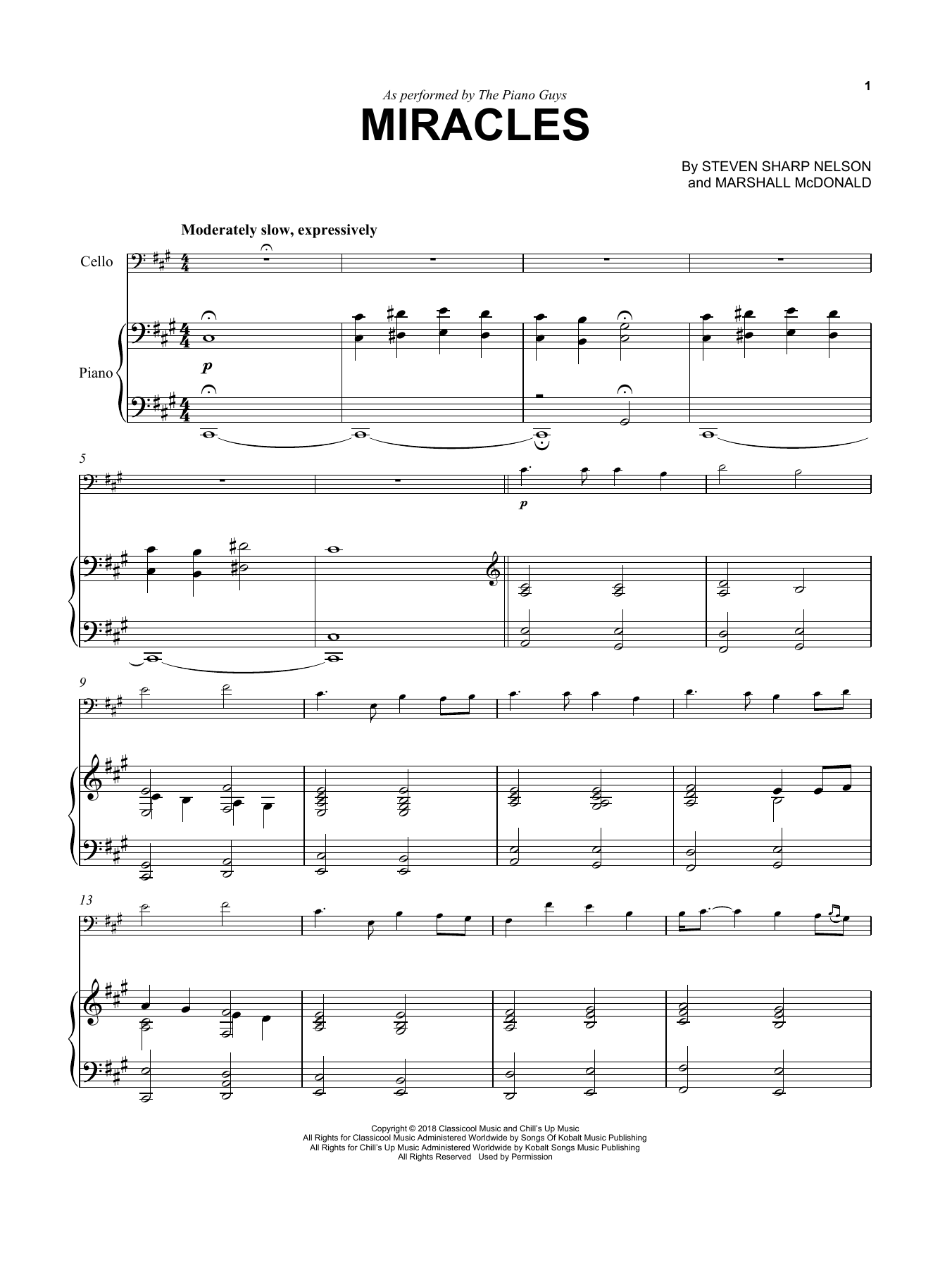 Download The Piano Guys Miracles Sheet Music