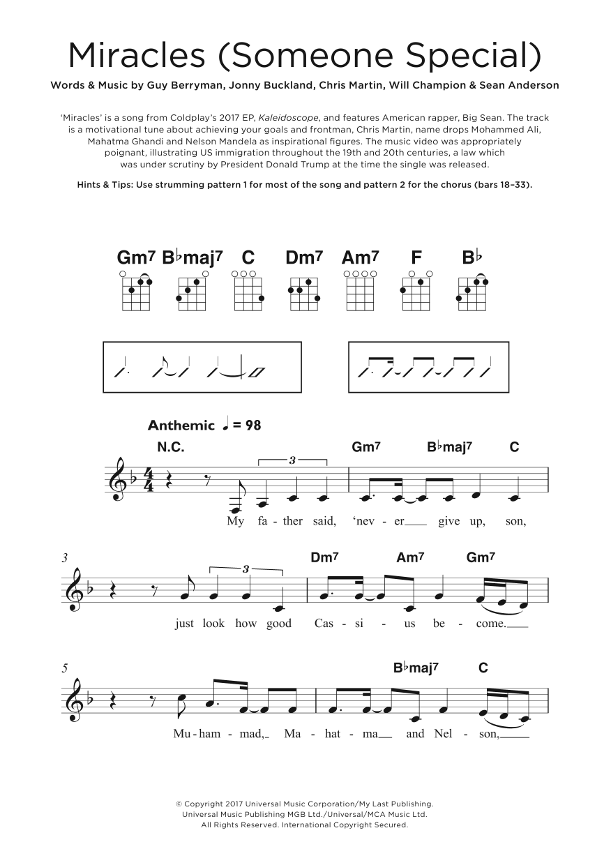 Download Coldplay Miracles (Someone Special) (featuring B Sheet Music