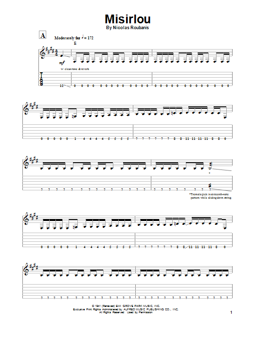 Download Dick Dale Misirlou Sheet Music