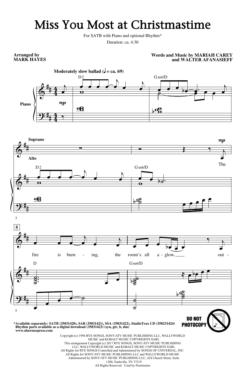 Download Mark Hayes Miss You Most At Christmas Time Sheet Music