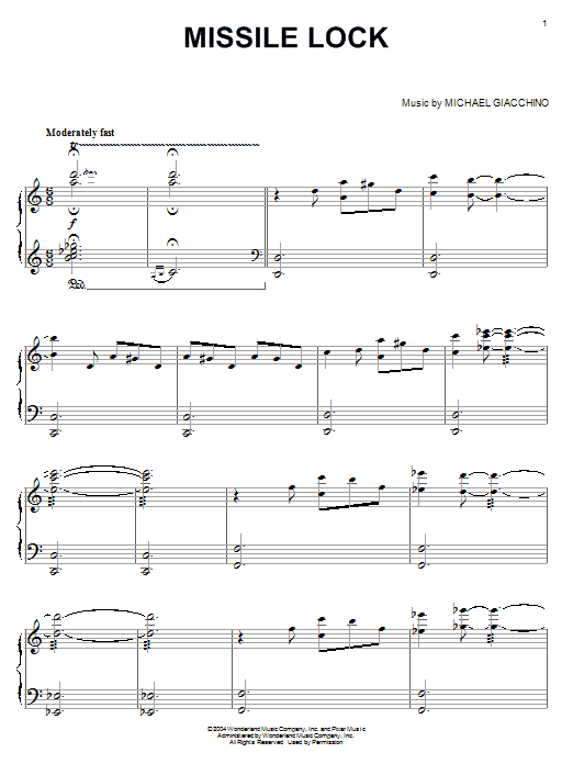 Download Michael Giacchino Missile Lock (from The Incredibles) Sheet Music