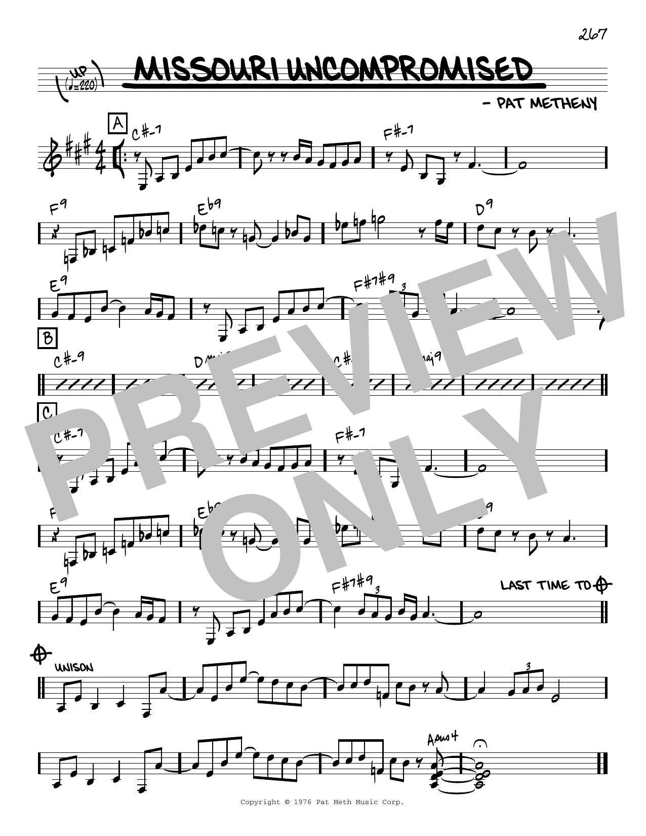 Download Pat Metheny Missouri Uncompromised [Reharmonized ve Sheet Music