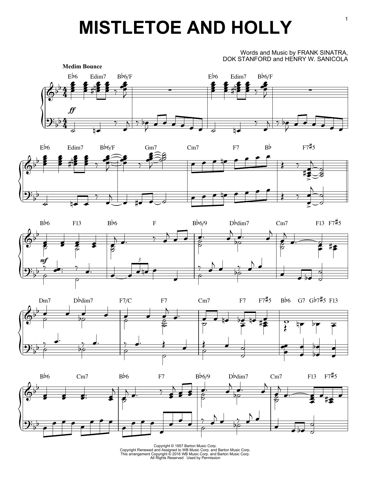 Download Frank Sinatra Mistletoe And Holly [Jazz version] (arr Sheet Music