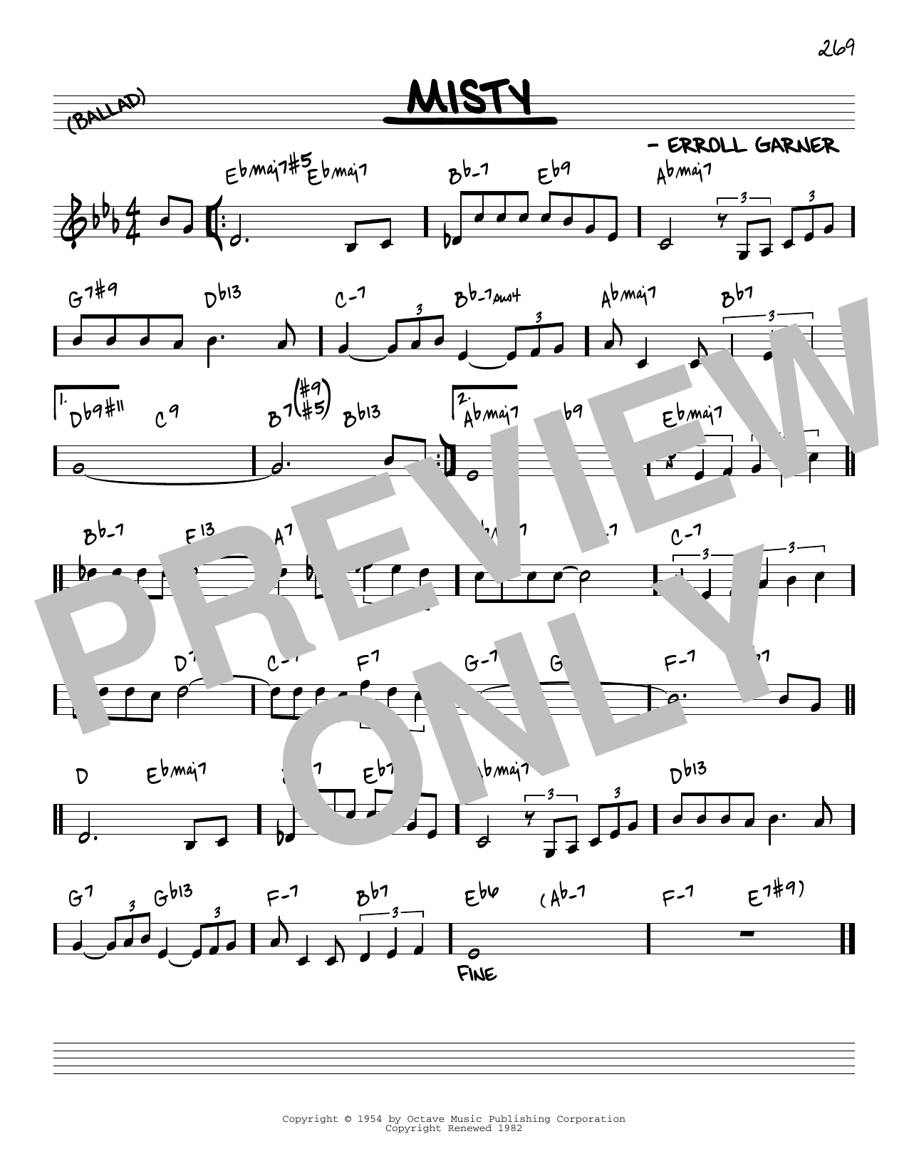 Download Erroll Garner Misty [Reharmonized version] (arr. Jack Sheet Music