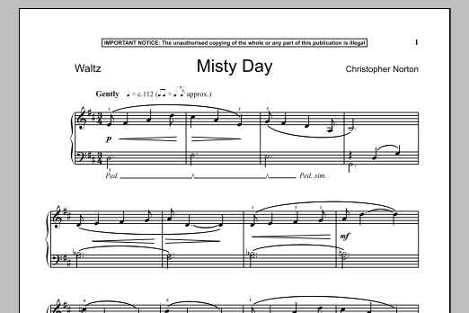 Download Christopher Norton Misty Day Sheet Music