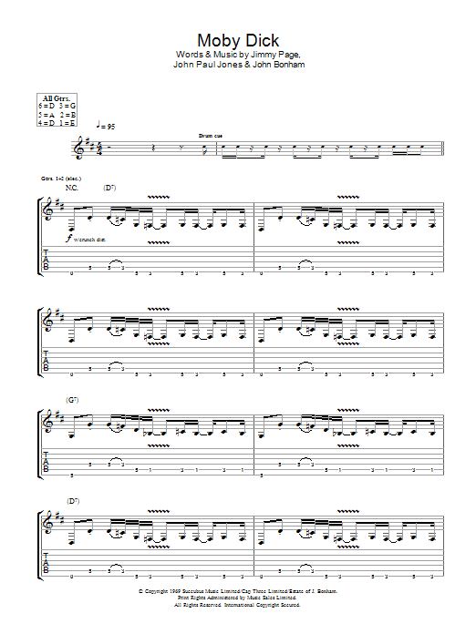 Download Led Zeppelin Moby Dick Sheet Music