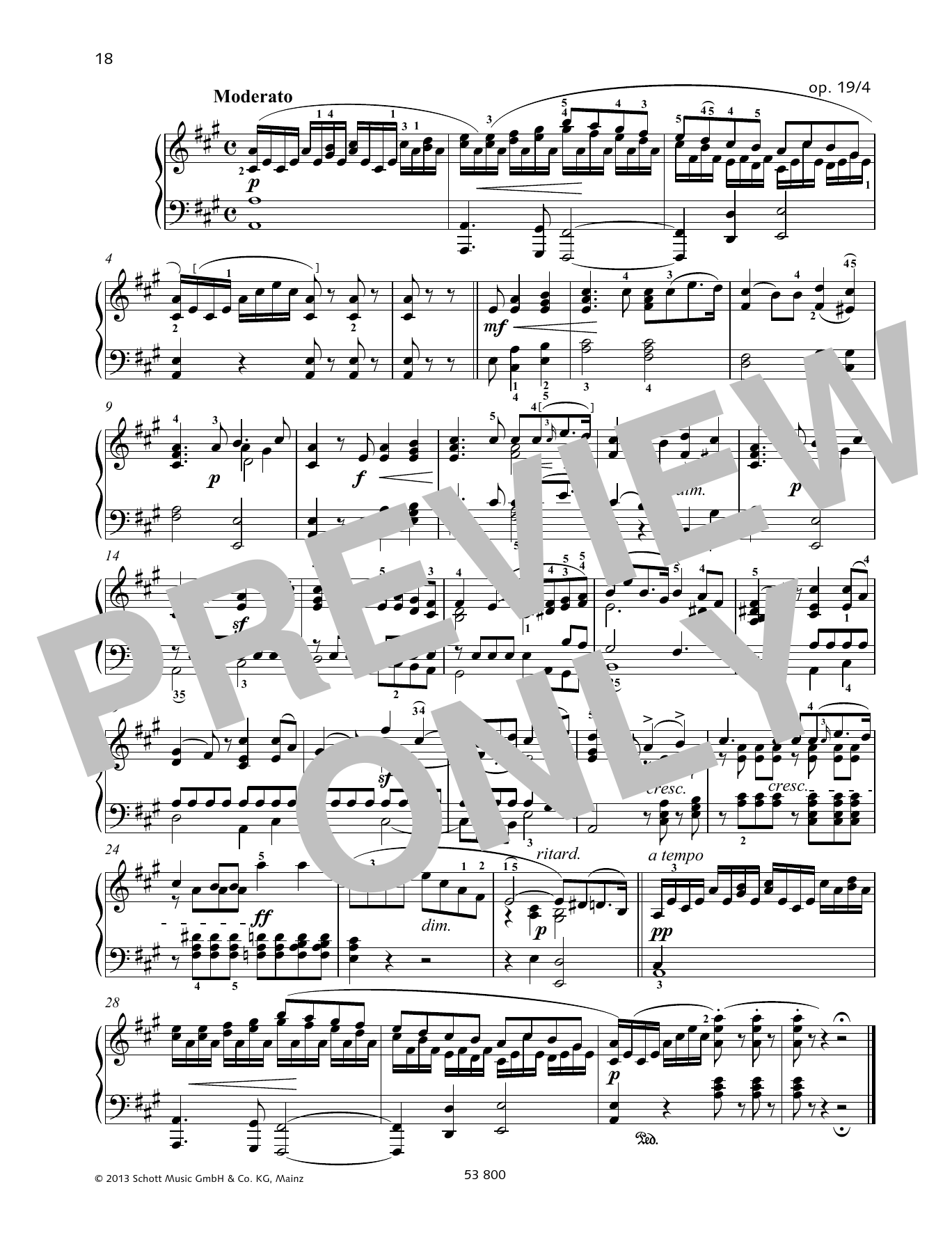 Download Felix Mendelssohn Bartholdy Moderato Sheet Music