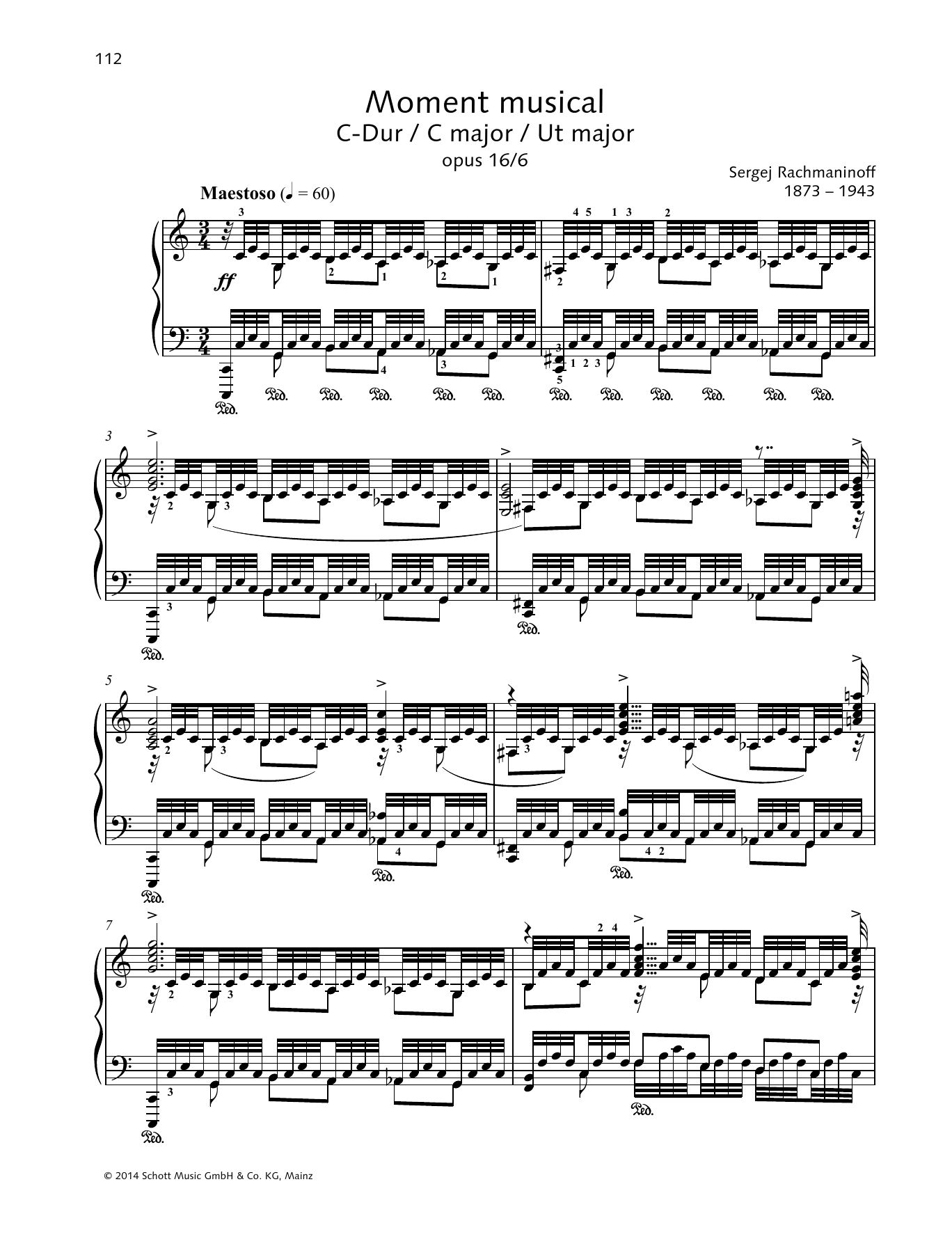 Download Sergei Rachmaninoff Moment Musical Sheet Music