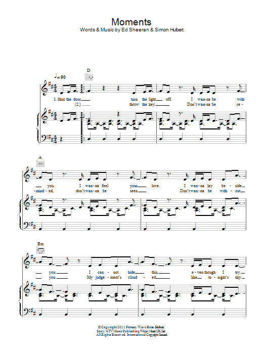 Download One Direction Moments Sheet Music