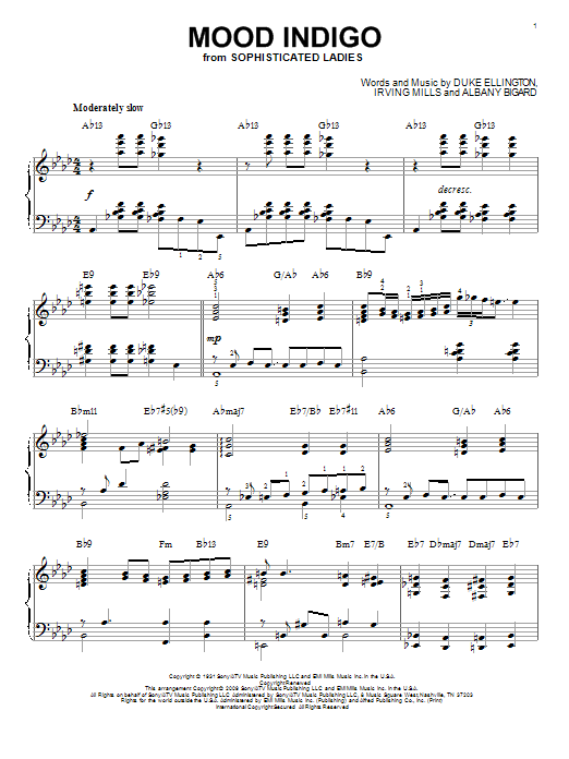 Download Duke Ellington Mood Indigo (arr. Brent Edstrom) Sheet Music