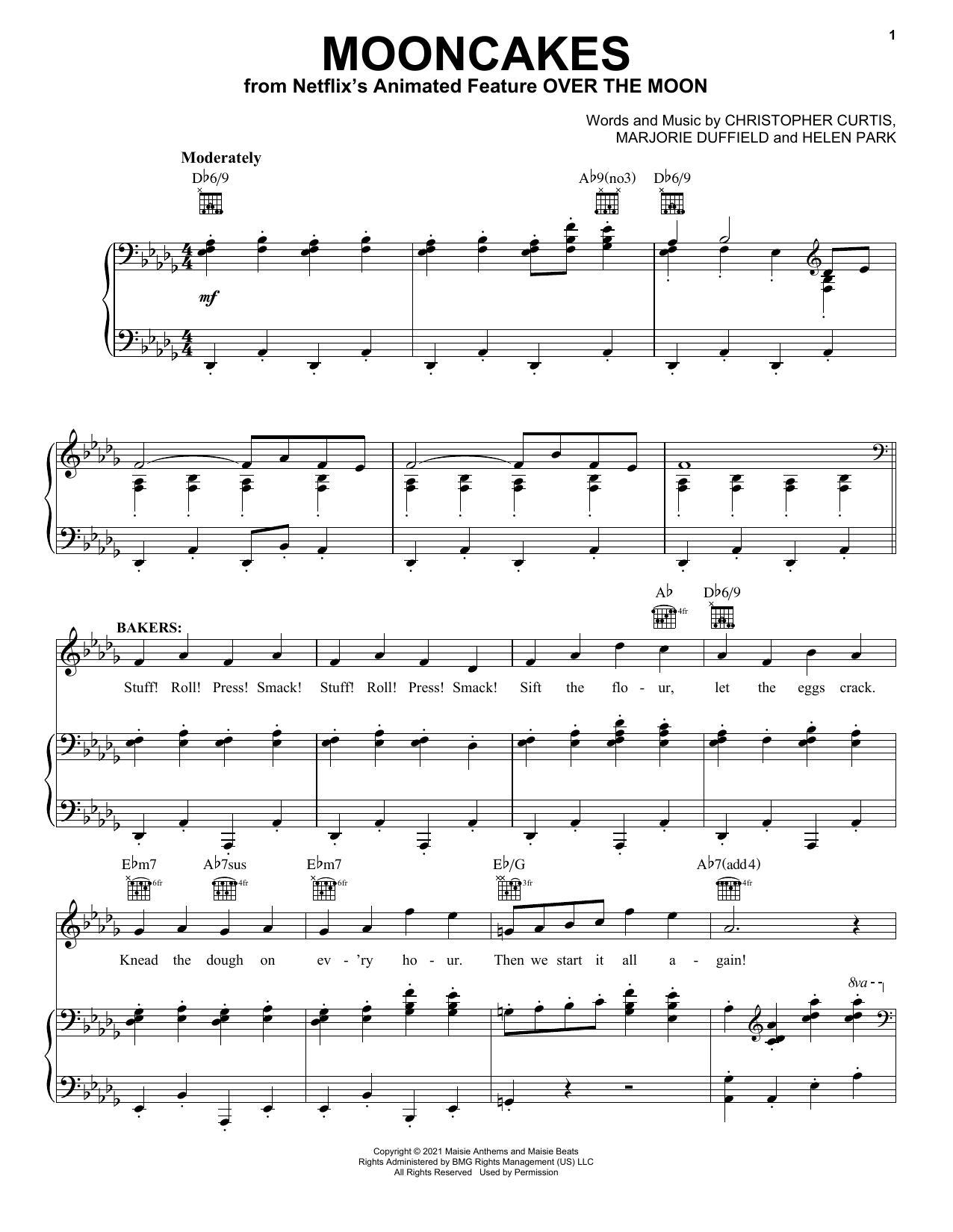 Download Cathy Ang, Ruthie Ann Miles and John Mooncakes (from Over The Moon) Sheet Music