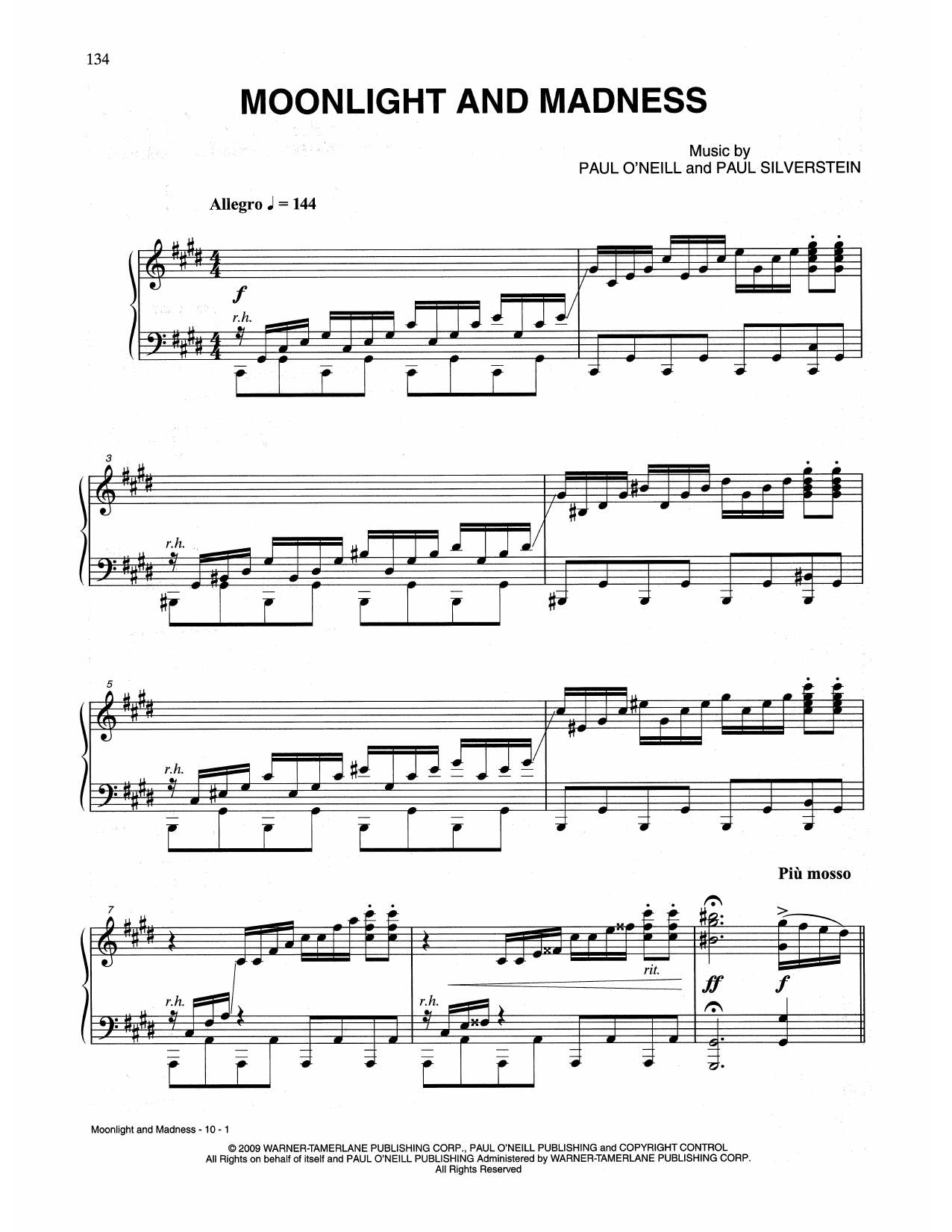 Download Trans-Siberian Orchestra Moonlight And Madness Sheet Music