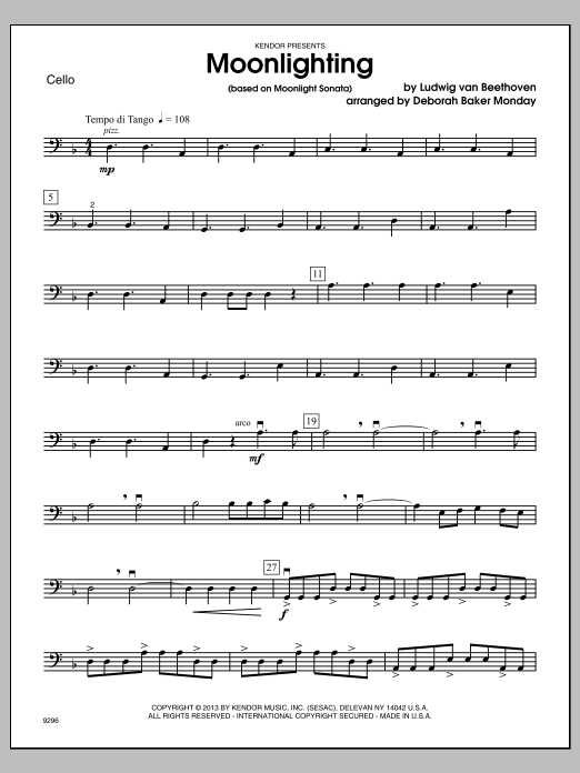 Download Deborah Baker Monday Moonlighting (based on Moonlight Sonata Sheet Music