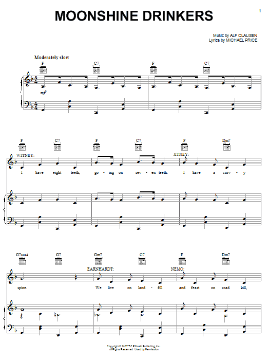 Download The Simpsons Moonshine Drinkers Sheet Music