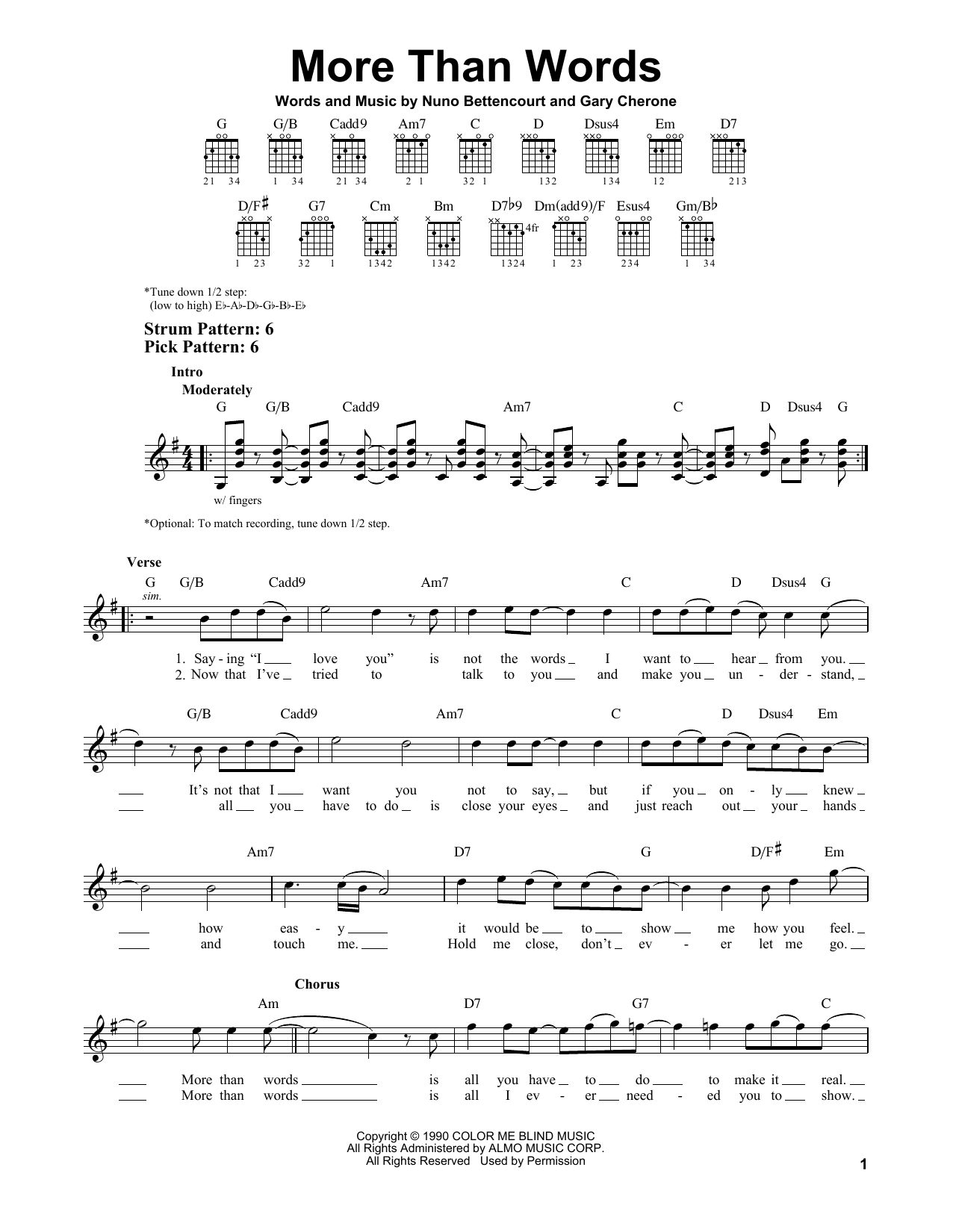 Download Extreme More Than Words Sheet Music