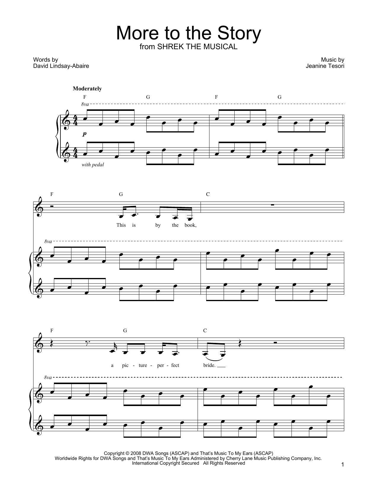 Download Shrek The Musical More To The Story Sheet Music