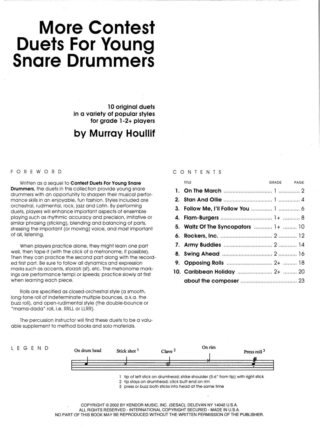 Download Murray Houllif More Contest Duets For Young Snare Drum Sheet Music