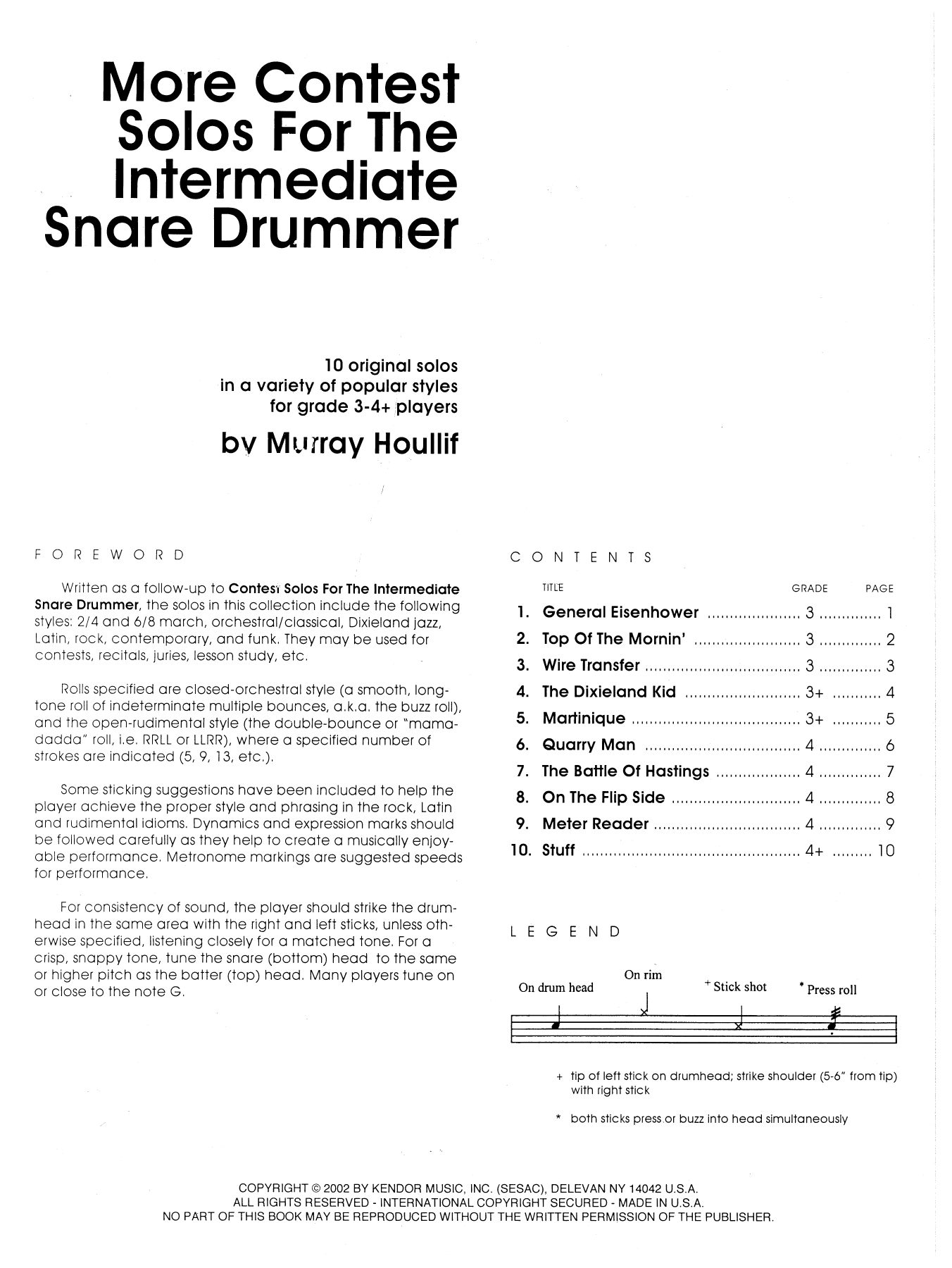 Download Murray Houllif More Contest Solos For The Intermediate Sheet Music