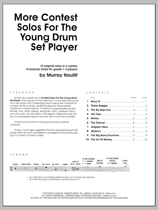 Download Houllif More Contest Solos For The Young Drum S Sheet Music