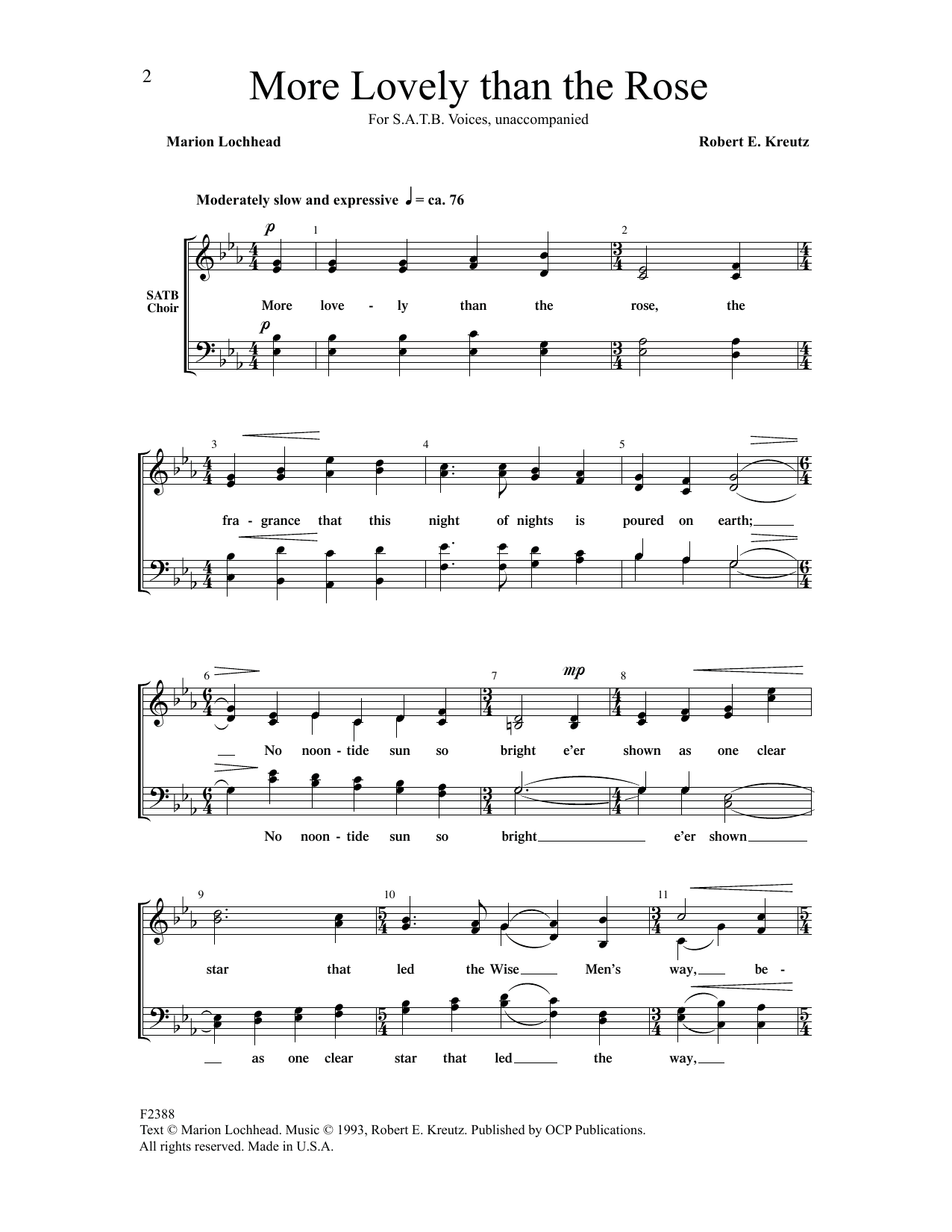 Download Marion Lochhead More Lovely than the Rose Sheet Music