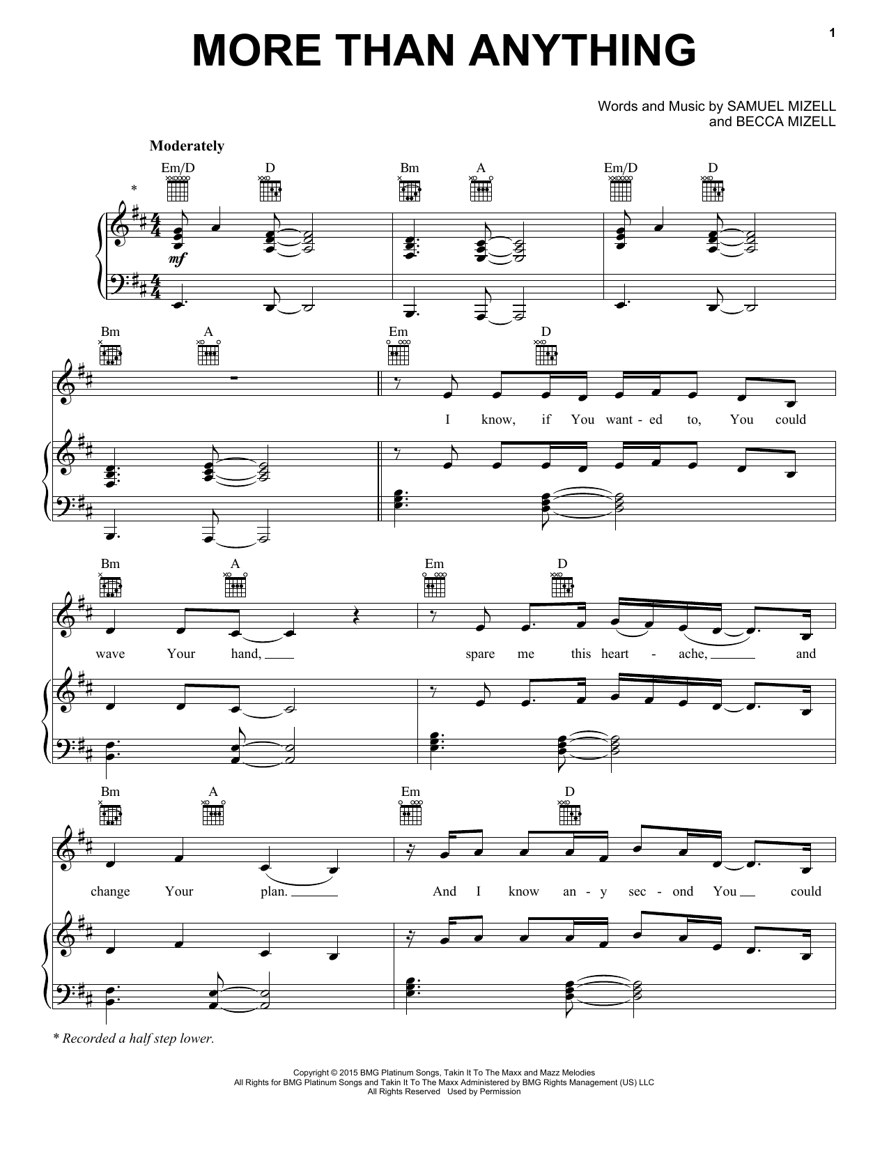 Download Natalie Grant More Than Anything Sheet Music