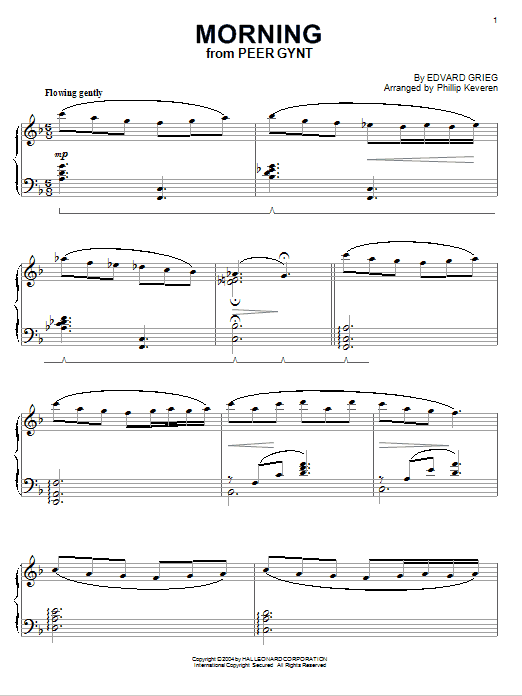 Download Edvard Grieg Morning [Jazz version] (arr. Phillip Ke Sheet Music