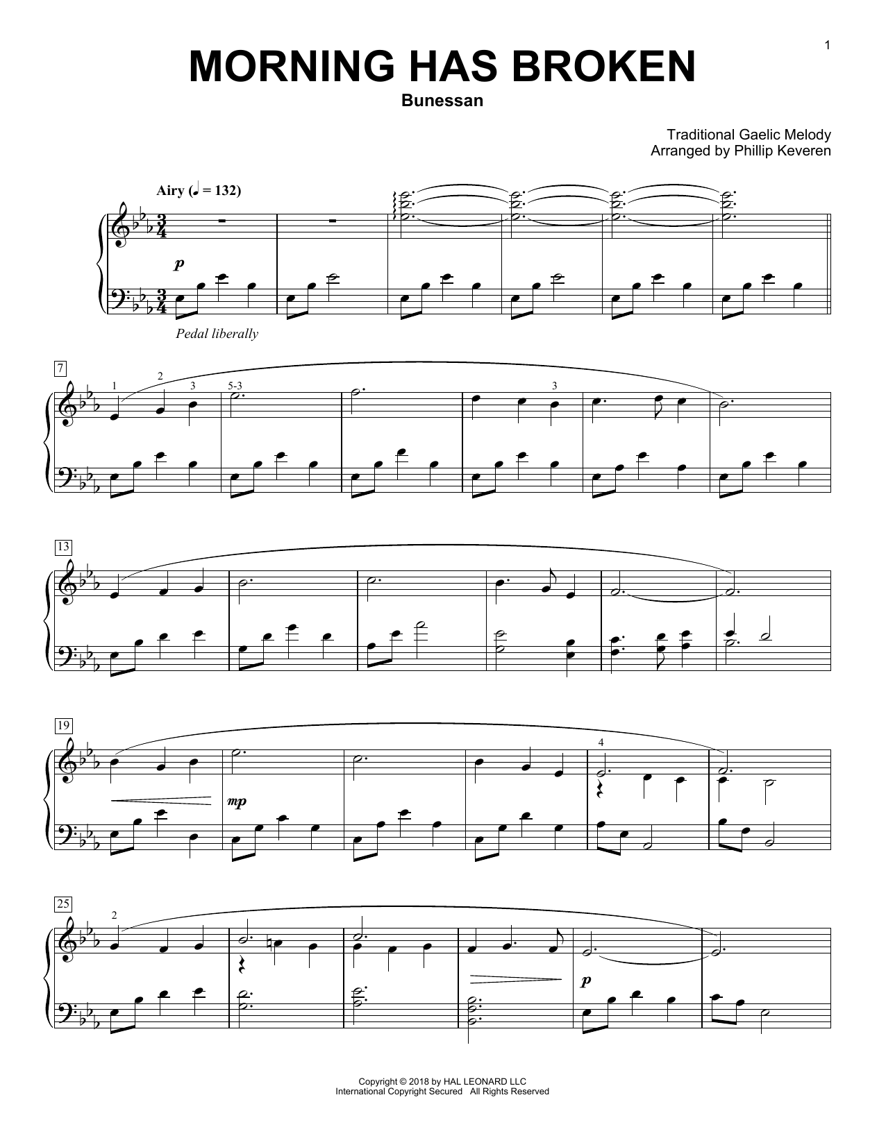 Download Traditional Gaelic Melody Morning Has Broken (arr. Phillip Kevere Sheet Music