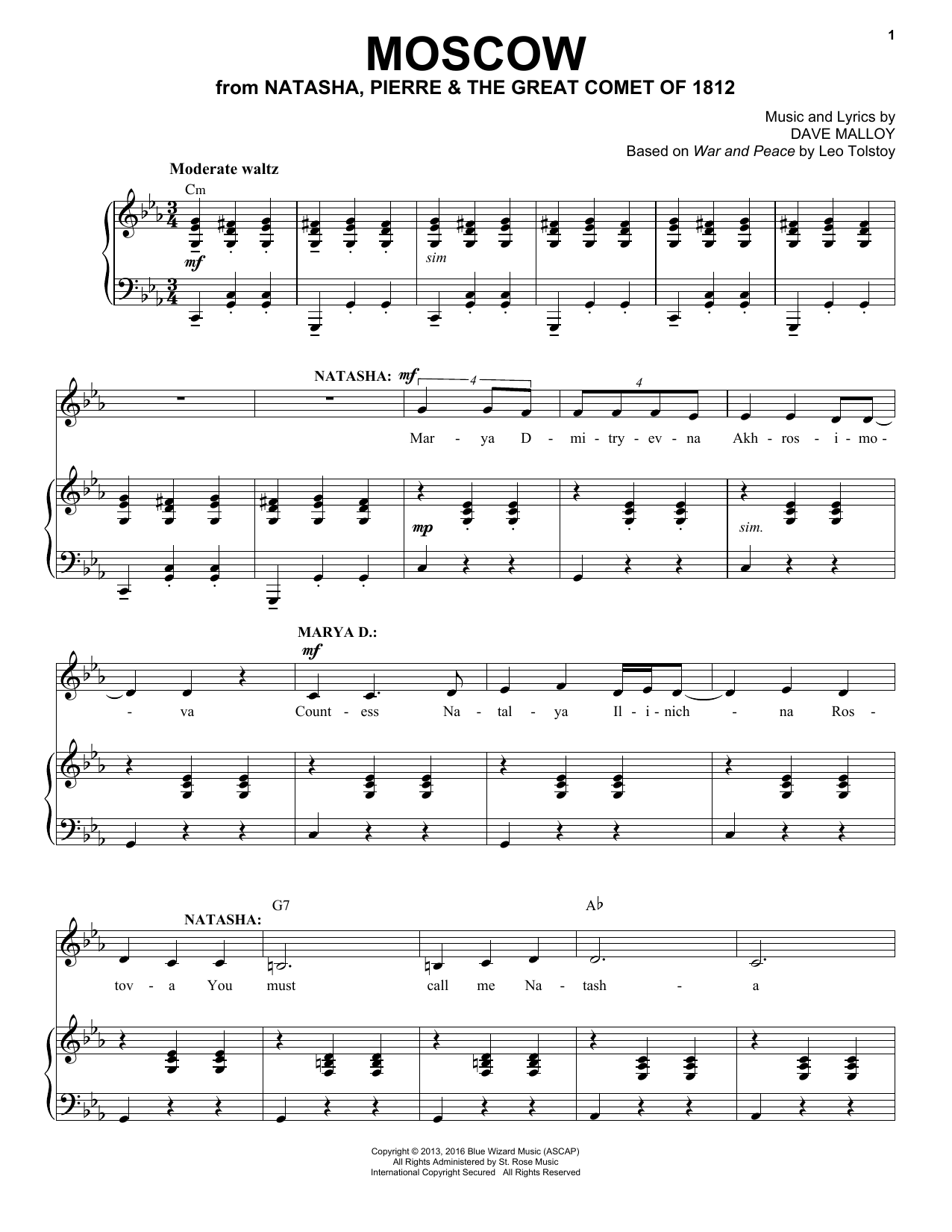Download Josh Groban Moscow (from Natasha, Pierre & The Grea Sheet Music