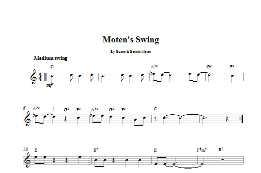 Download Bennie Moten Moten's Swing Sheet Music
