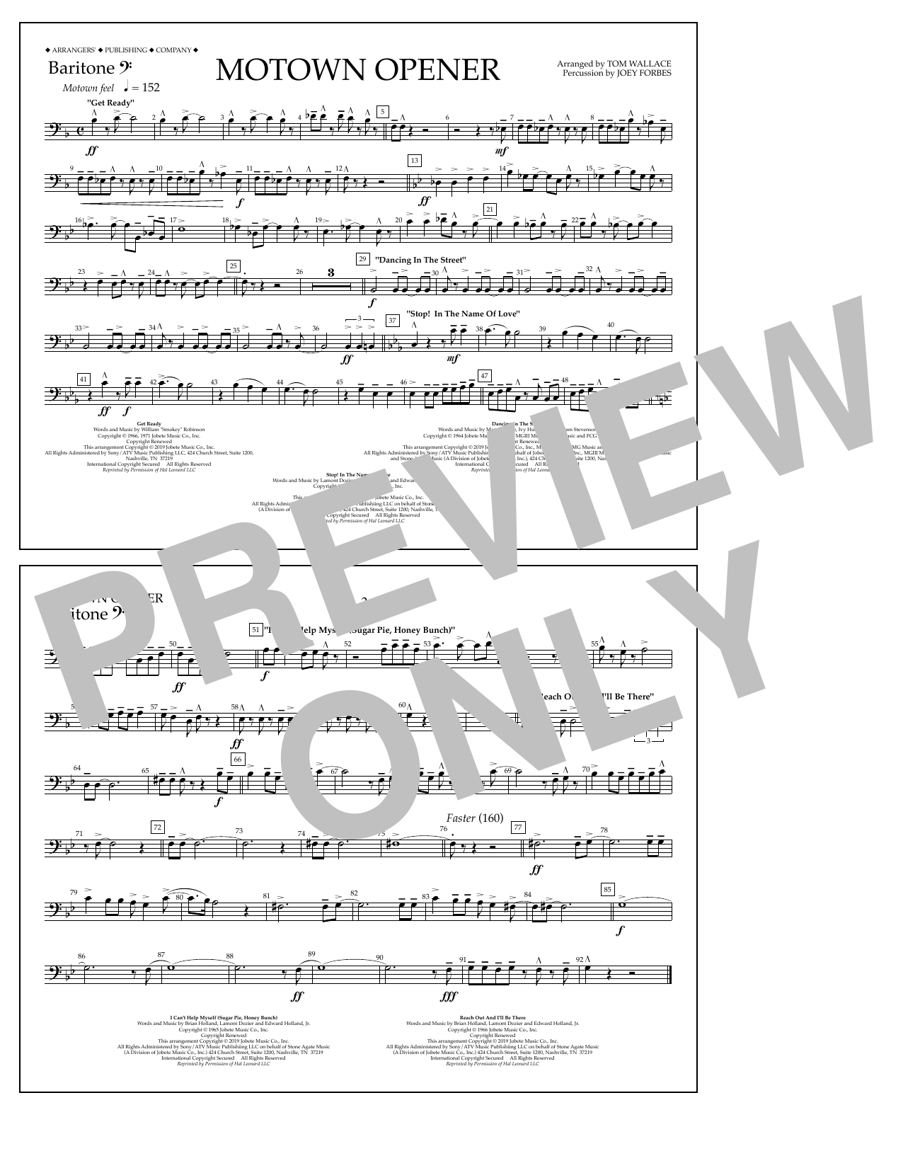 Download Various Motown Theme Show Opener (arr. Tom Wall Sheet Music