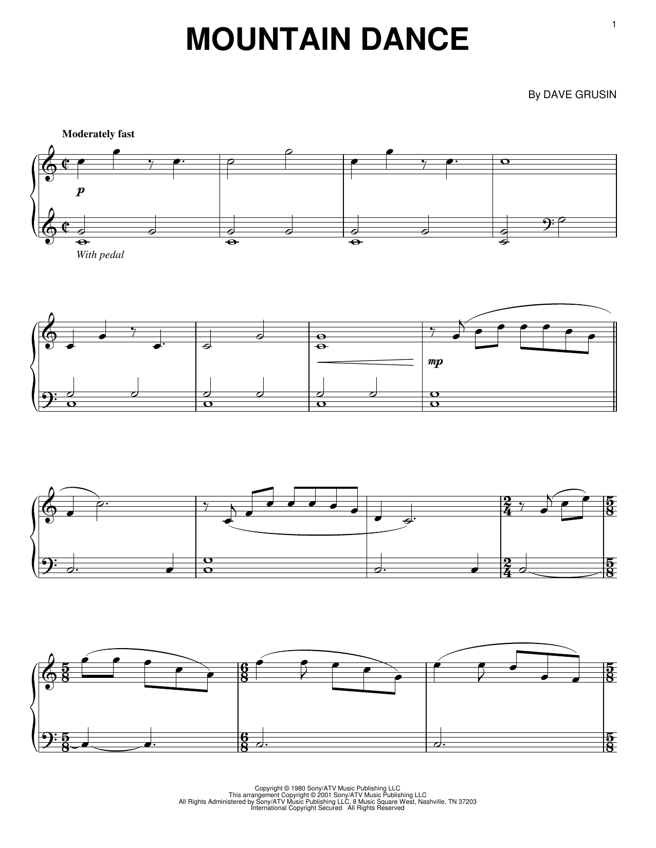 Download Dave Grusin Mountain Dance (arr. Larry Moore) Sheet Music