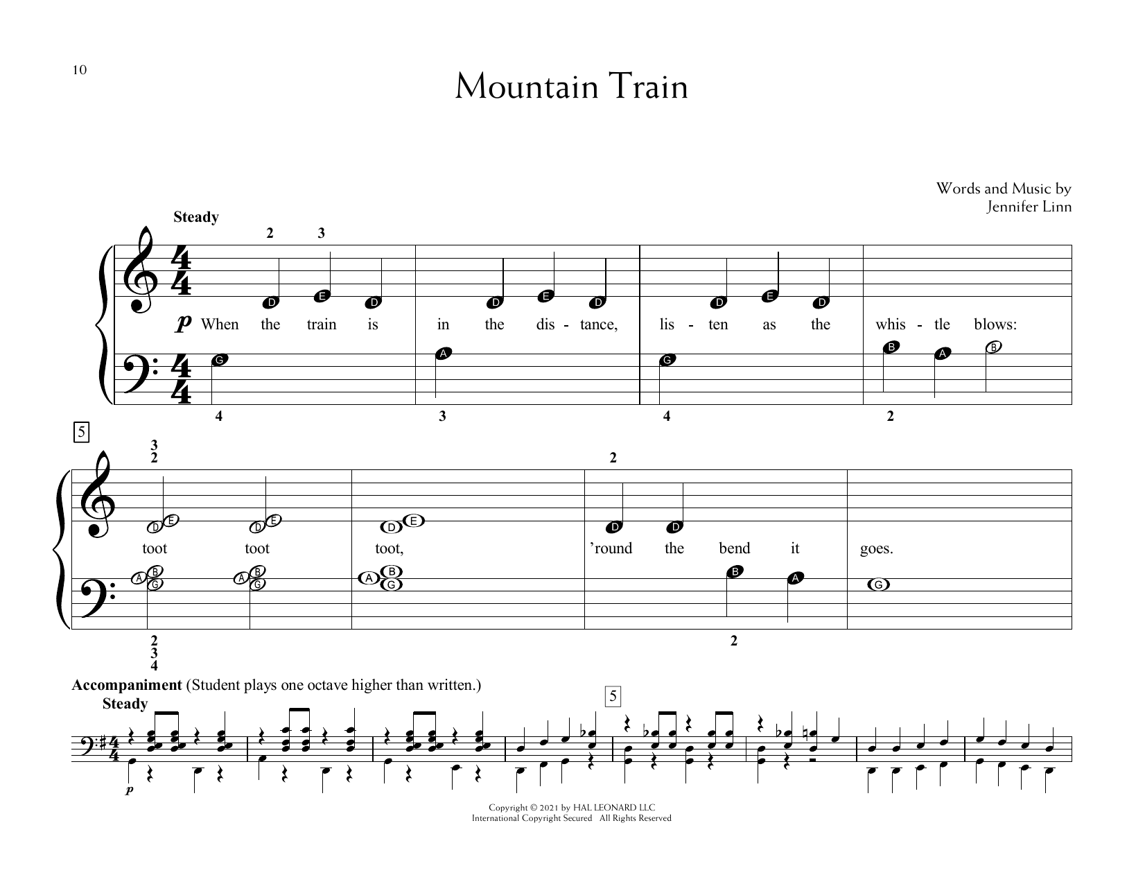 Download Jennifer Linn Mountain Train Sheet Music