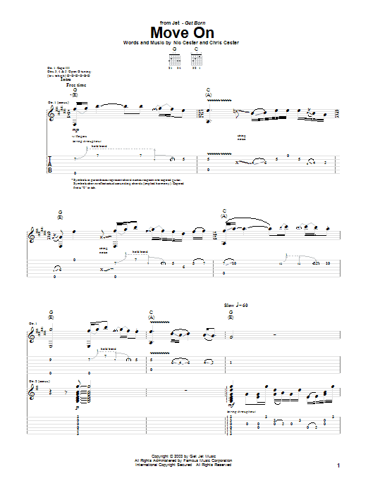 Download Jet Move On Sheet Music