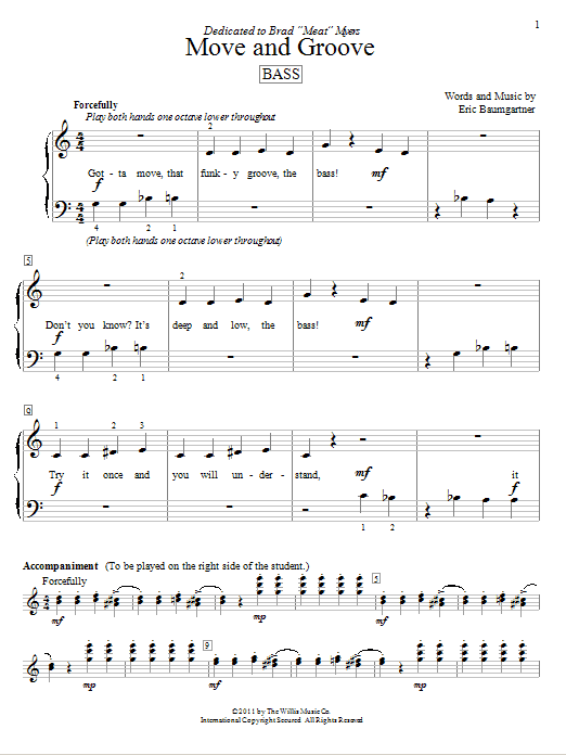 Download Eric Baumgartner Move And Groove (Bass) Sheet Music