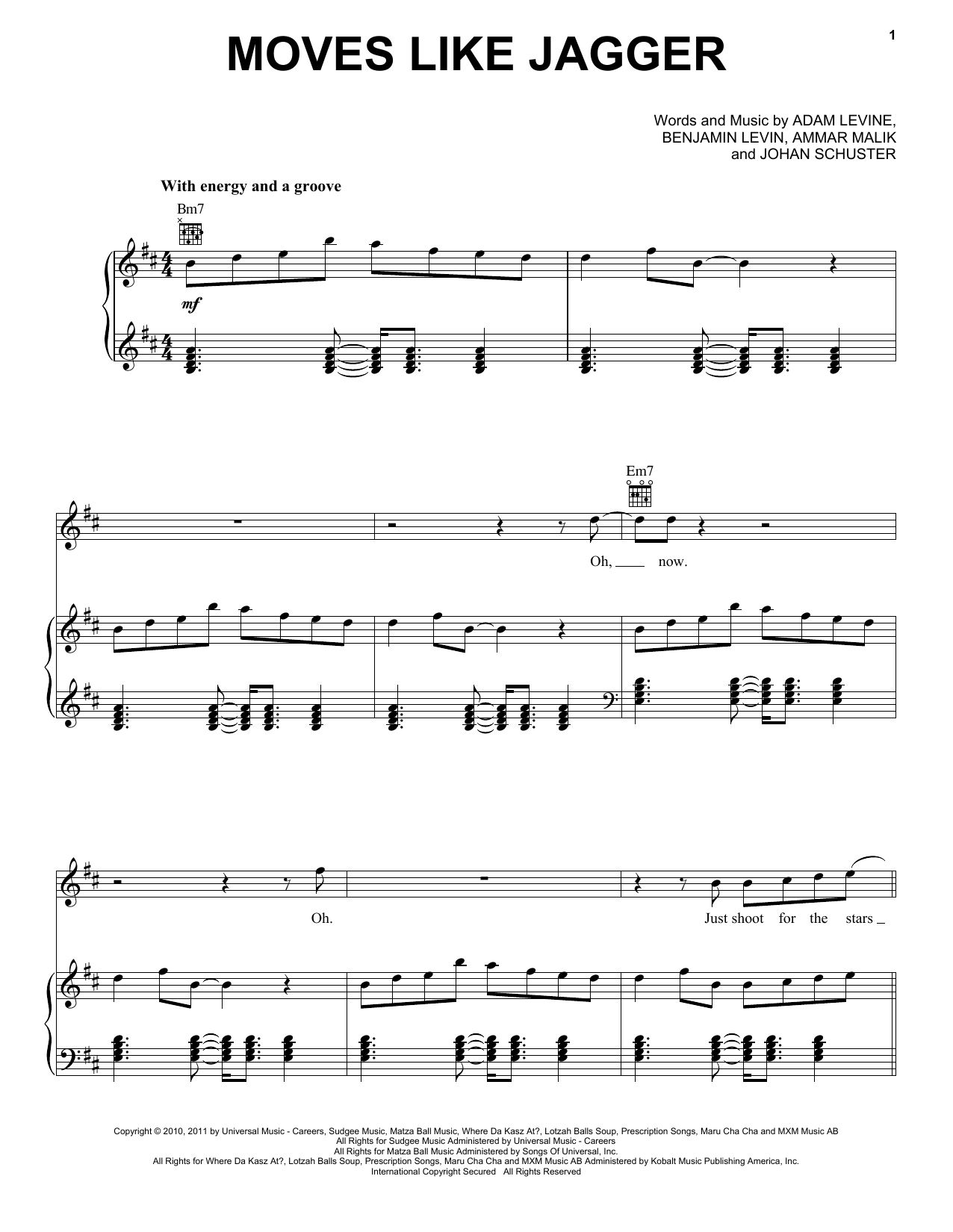 Download Maroon 5 Moves Like Jagger (feat. Christina Agui Sheet Music
