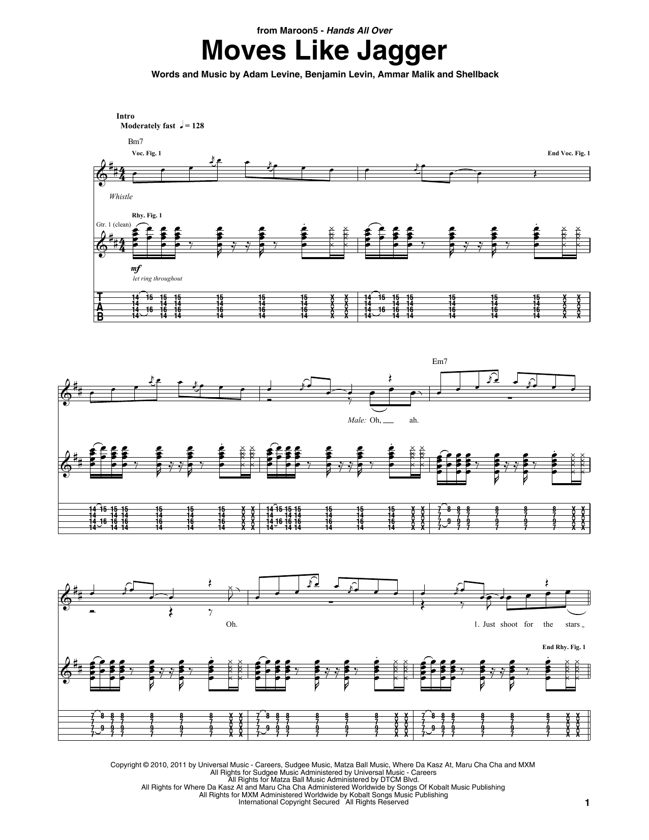 Download Maroon 5 Moves Like Jagger (feat. Christina Agui Sheet Music
