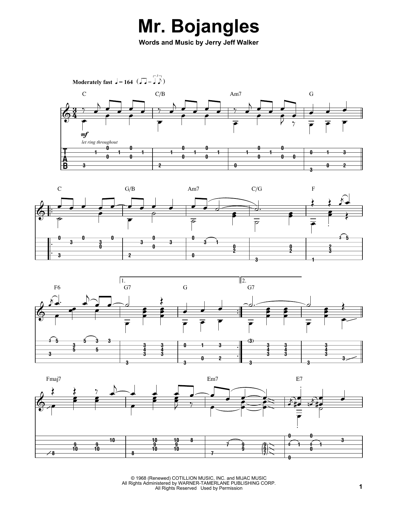Download Chet Atkins Mr. Bojangles Sheet Music