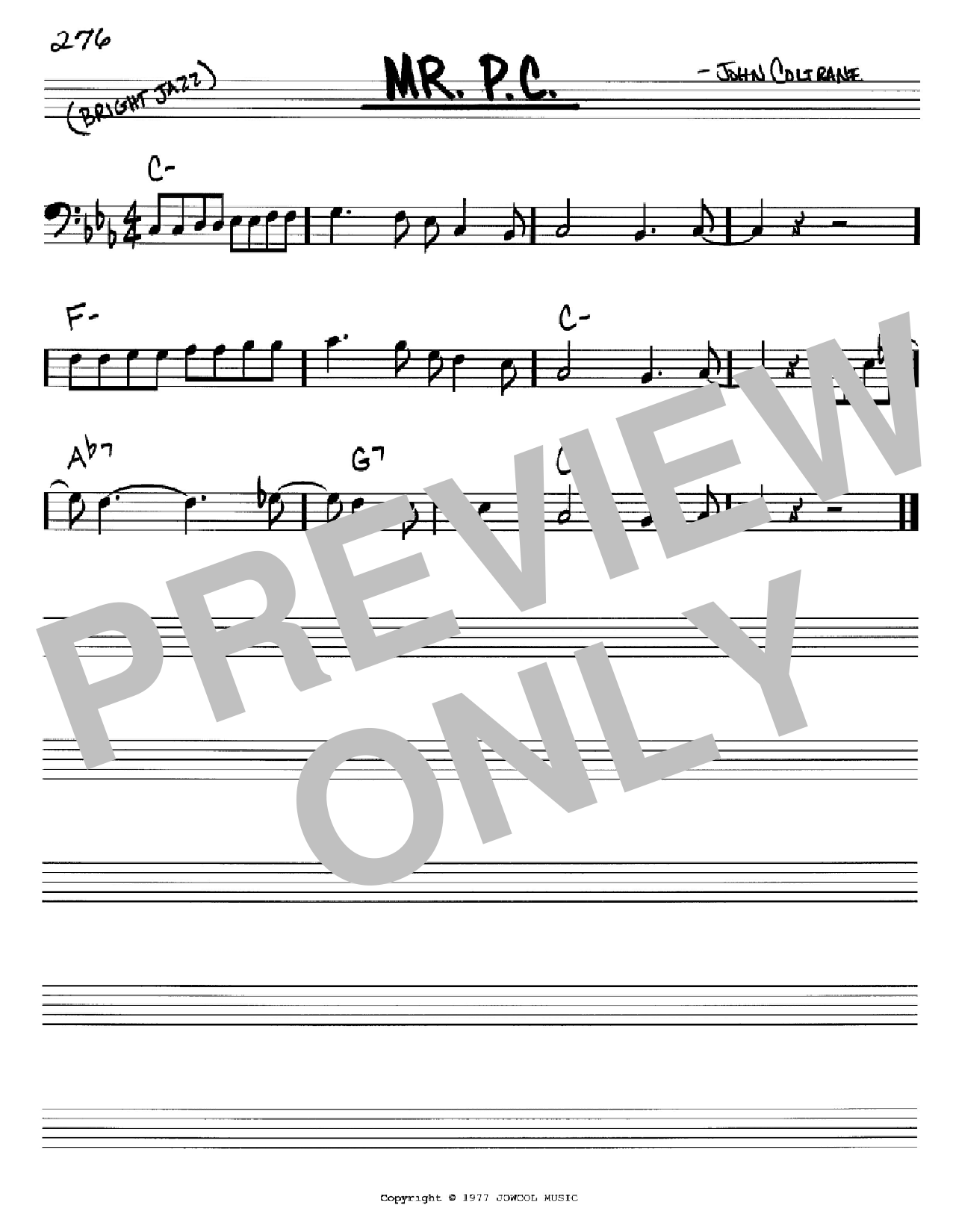 Download John Coltrane Mr. P.C. Sheet Music
