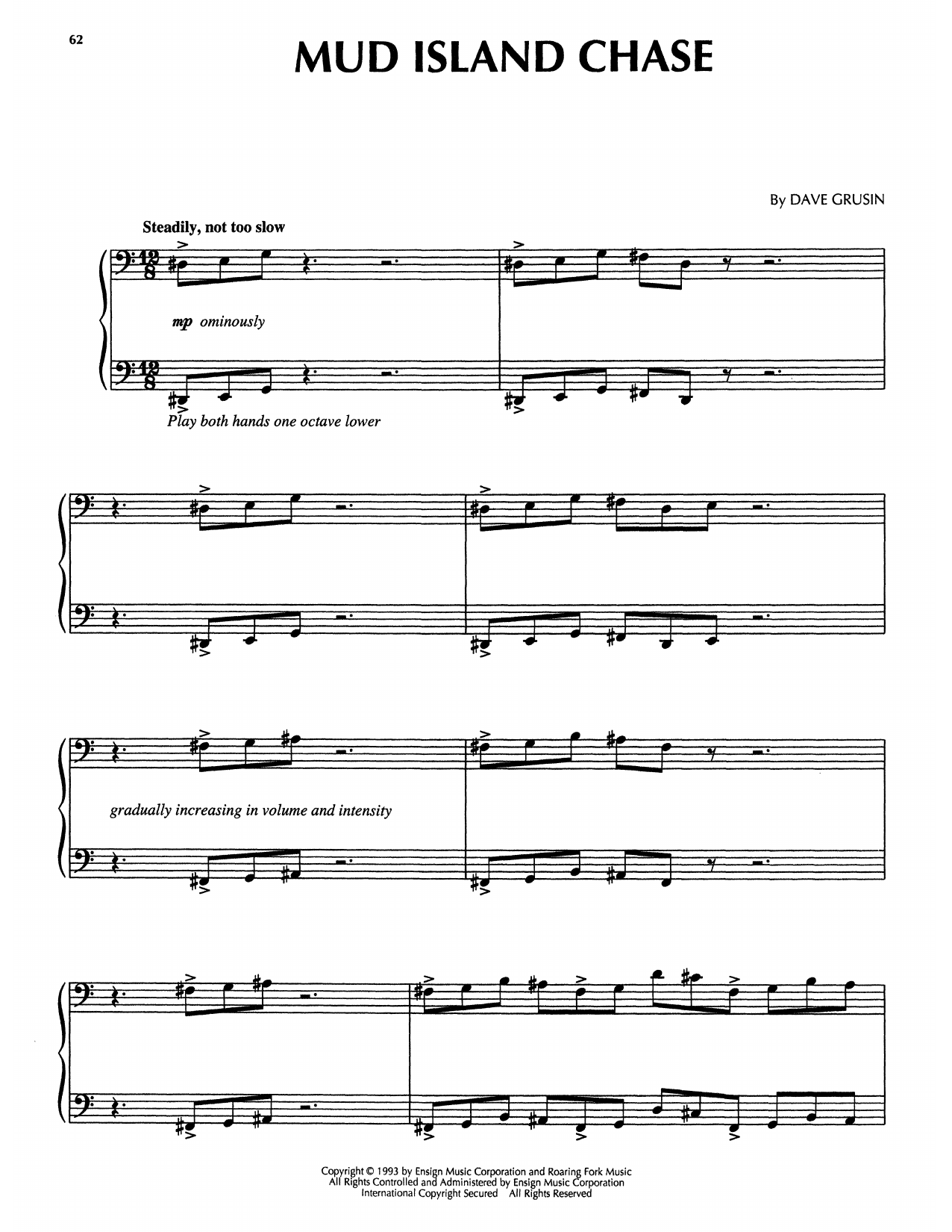 Download Dave Grusin Mud Island Chase (from The Firm) Sheet Music
