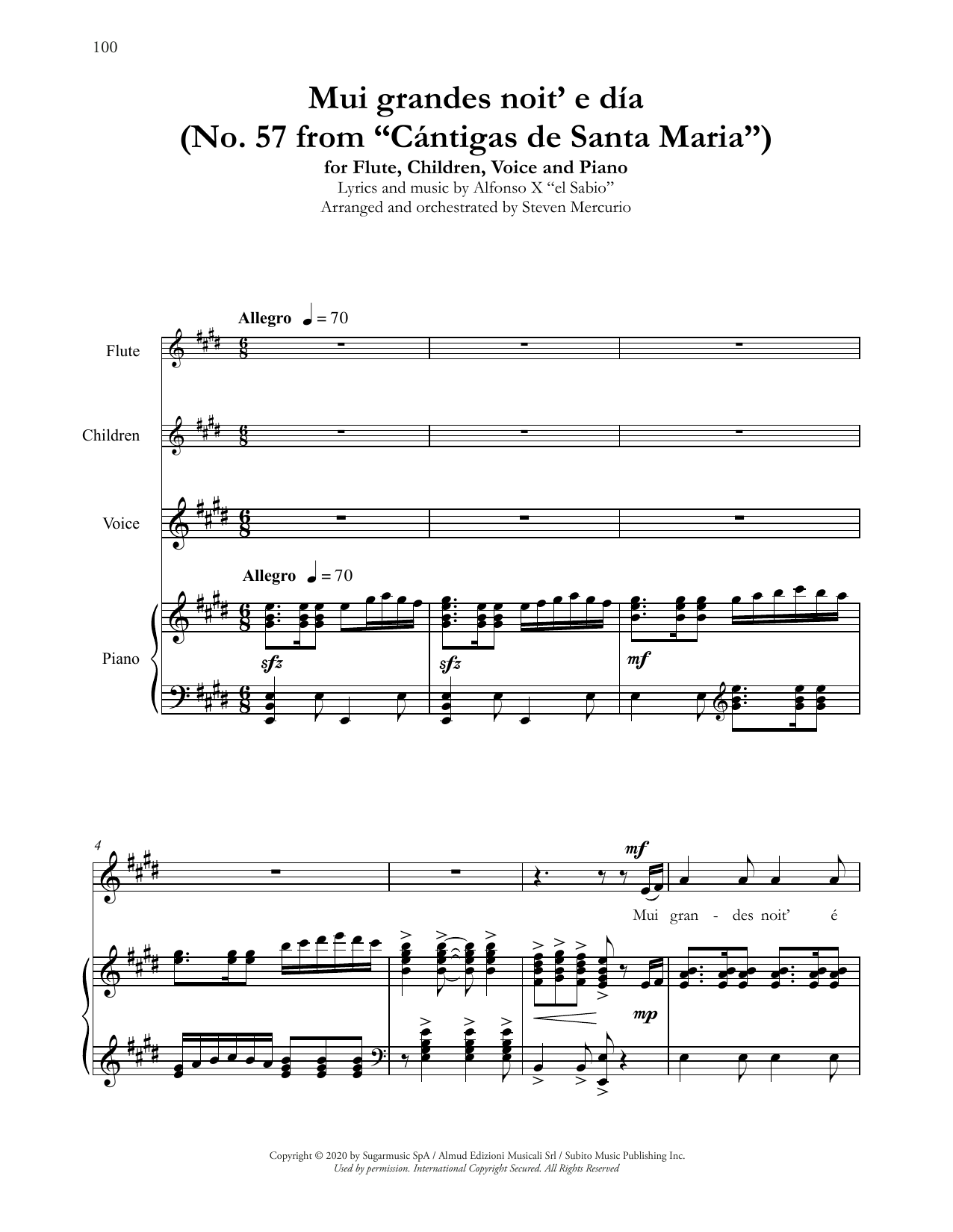 Download Andrea Bocelli Mui grandes noit' e día (No. 57 from C Sheet Music