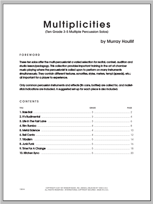 Download Houllif Multiplicities Sheet Music