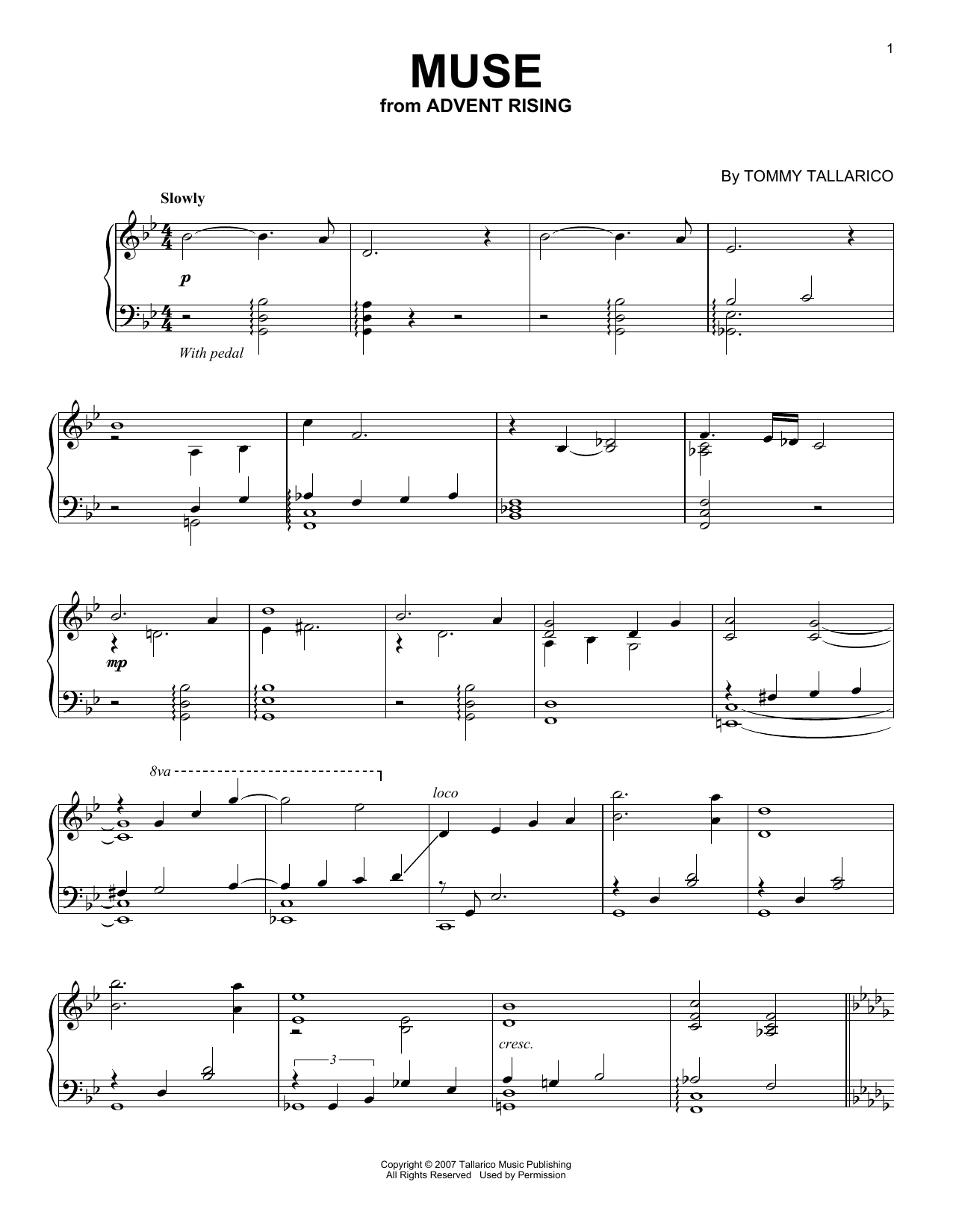 Download Tommy Tallarico Muse Sheet Music