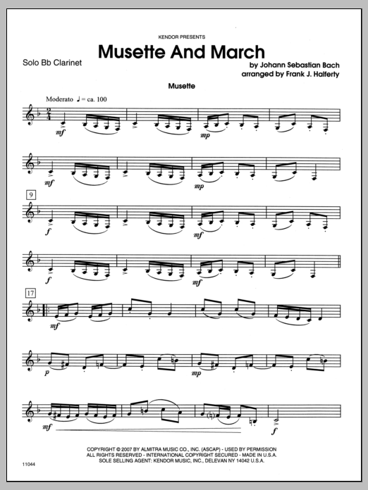 Download Halferty Musette And March - Clarinet Sheet Music