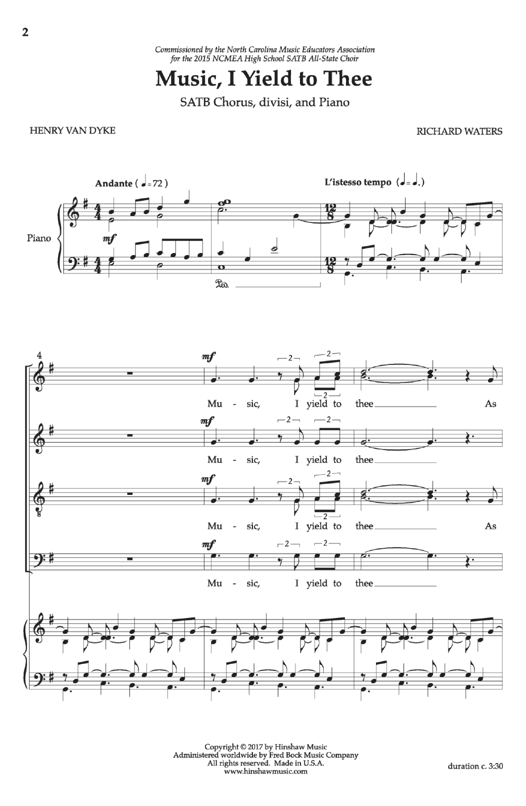 Download Henry van Dyke Music, I Yield to Thee Sheet Music