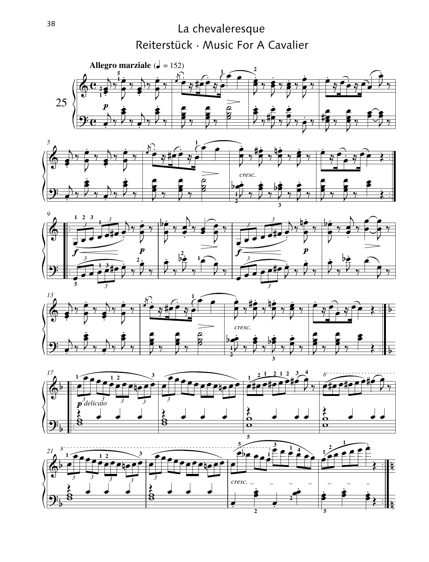 Download Friedrich Burgmuller Music For A Cavalier Sheet Music