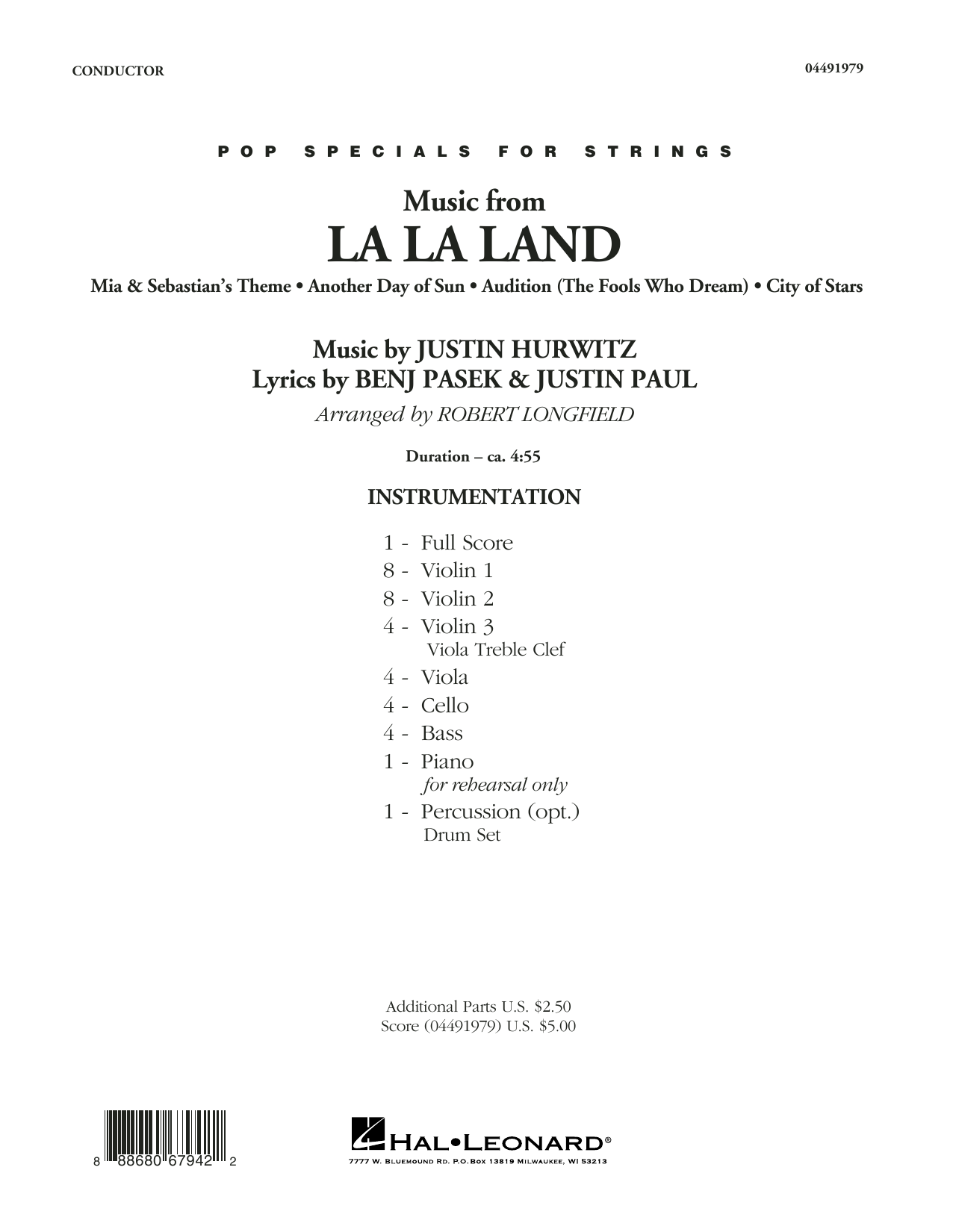 Download Robert Longfield Music from La La Land - Conductor Score Sheet Music
