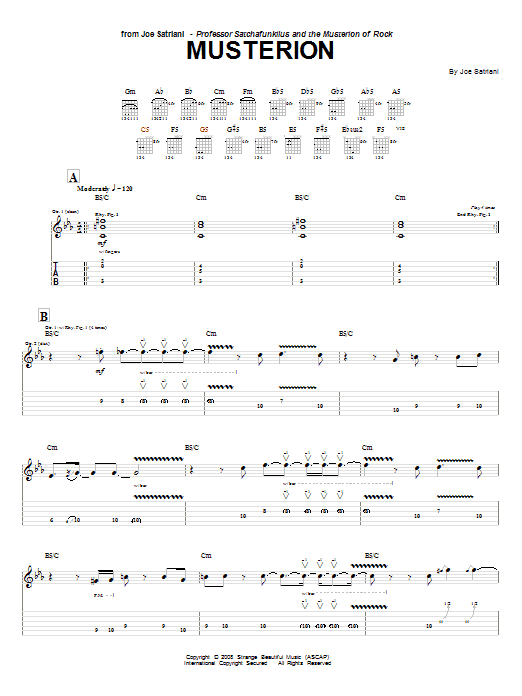 Download Joe Satriani Musterion Sheet Music